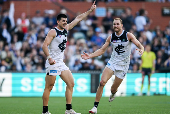 Matthew Kennedy celebrates his goal from a free kick in the dying seconds.