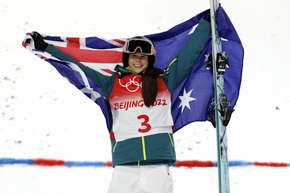 Jakara Anthony on the top podium for Australia.