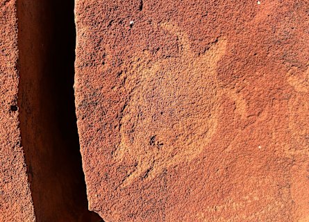 More than a million petroglyphs are scattered around Murujuga National Park, which overlooks Woodside’s Karratha operations.
