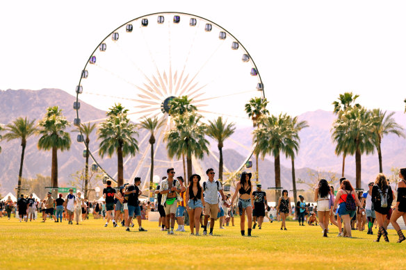 Festivalgoers at Coachella in 2018. 