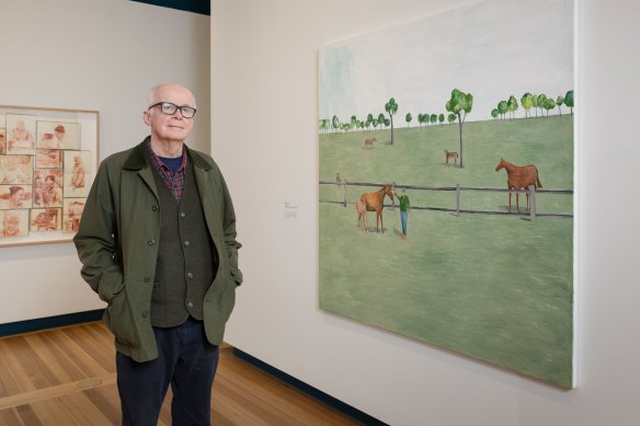 Noel McKenna with his award-winning portrait.