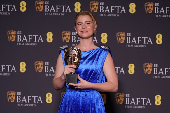 Jessie Buckley won the leading actress award at the BAFTAs.