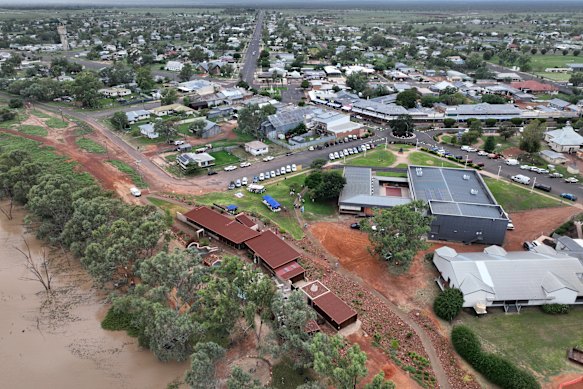 Large swathes of Cunnamulla have been shut down over the mercury scare. 
