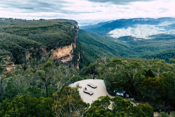The new $10 million Grand Cliff Top Walk from Wentworth Falls to Katoomba.