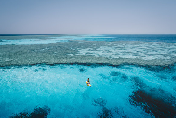The pristine waters of Rowley Shoals Marine Park near Broome.