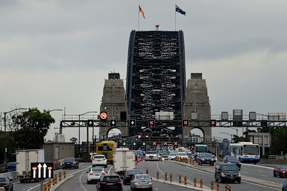 A north-bound toll will be charged  over the Sydney Harbour Bridge from 2028.