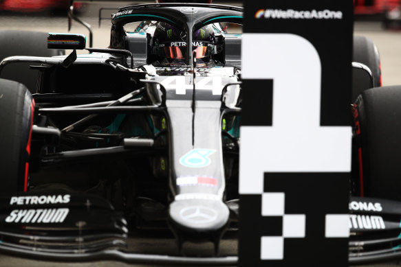Lewis Hamilton has won pole position for the 90th time in his career.
