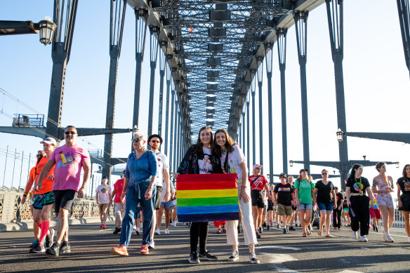 The biggest event of the festival was the free pride march over the Sydney Harbour Bridge, which was limited to 50,000 people.