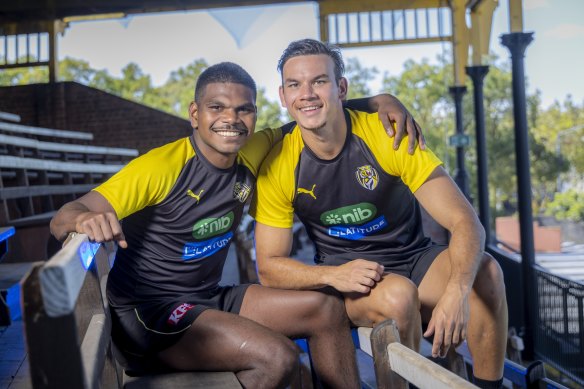 Maurice Rioli junior and nephew Daniel Rioli have an unbreakable bond.