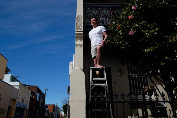 Undie-cover operator: Stephen Adamson can now climb ladders at work with no fear.