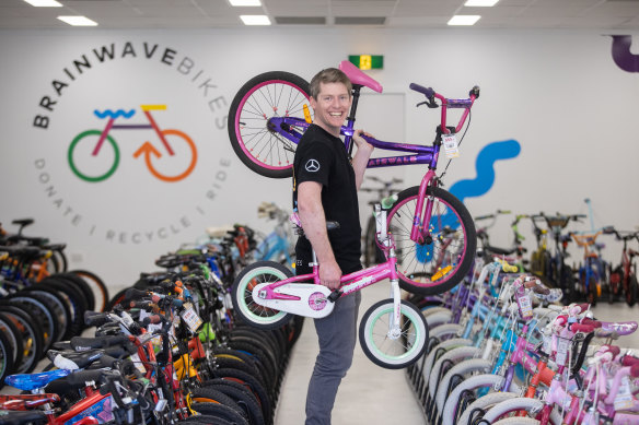Shop manager Kieran  McMahon in  Brainwave Bikes. 
