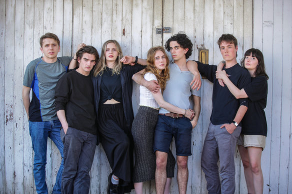 The local cast of Punk Rock: from left,  Laurence Boxhall, Ben Walter, Annie Shapero, Ruby Duncan, Karl Richmond, Flynn Smeaton and Zoe Hawkins.