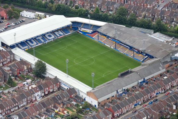 We live INSIDE famous entrance to Luton Town stadium - footballs smash