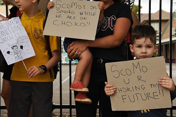 Five Sydney schools organised similar protests. 