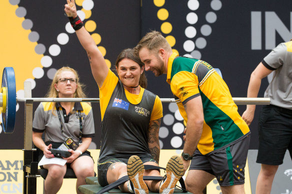Powerlifting bronze medalist Alexia Vlahos from Australia. 