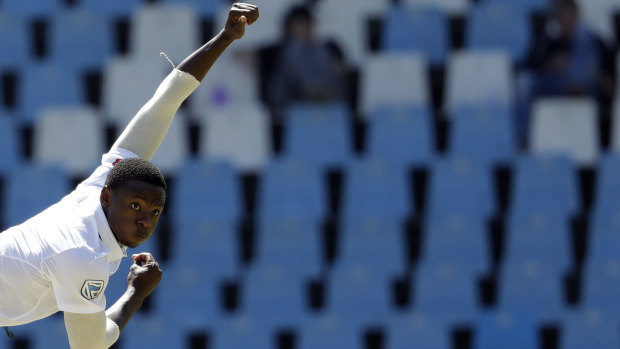 Banned: South African tearaway Kagiso Rabada will miss the rest of the series.