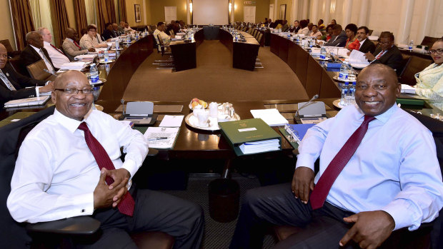 South African President Jacob Zuma (left) and Deputy President Cyril Ramaphosa.