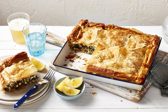 Serve spanakopita with lemon wedges, alongside a roast, or with vibrant vegetable side dishes.