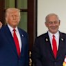 Donald Trump and Benjamin Netanyahu at the White House in April.
