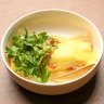 Corn tamale is a corn triple play, the ground nixtamalised corn dough steamed in corn husks blanketed by corn sauce.