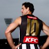 Scott Pendlebury in one of his commemorative 433rd game guernseys.
