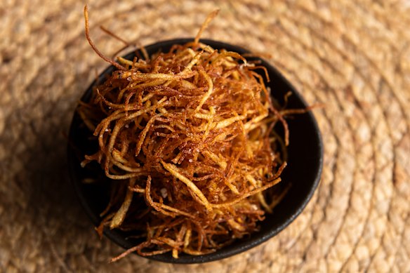 Angel hair potatoes. 