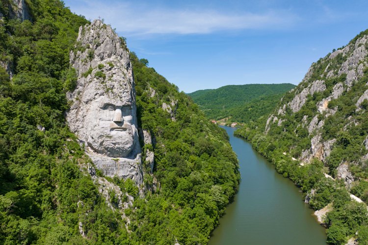 Decebal Rex on the Danube River in Romania.
