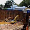 A photo of the excavation works at the development site at 1170-1176 Botany Rd.