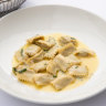 Scopri’s signature agnolotti del plin, filled with rabbit, veal and pork.