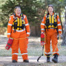 SES volunteers Samantha Gatty, Angela Lane Teagan Denny and Kristie McKie  during swift water training