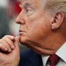 President Donald Trump listens to speeches before signing an executive order in the Oval Office of the White House, Saturday, April 18, 2026, in Washington. (AP Photo/Julia Demaree Nikhinson)