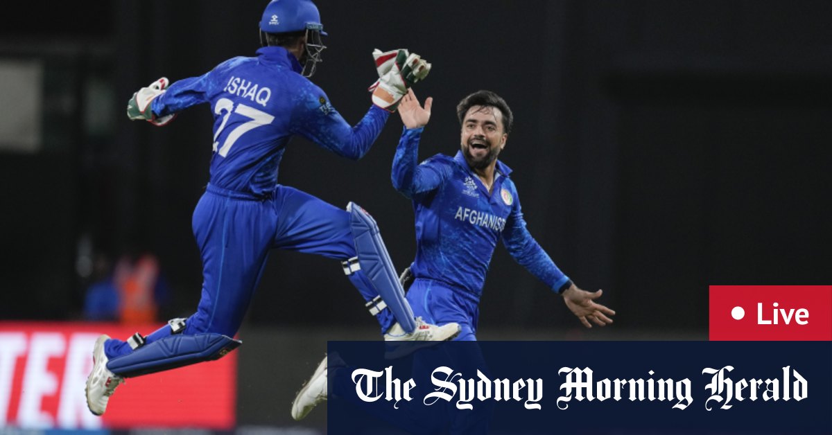 T20 World Cup as it happened: Australia bow out of World Cup after Afghanistan seal thrilling victory over Bangladesh