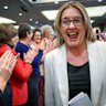 Premier Jacinta Allan at the Labor Party state conference in 2025.