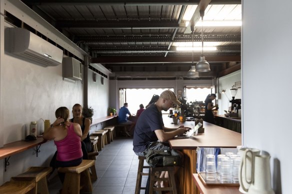 Snug occupies a cosy former trophy shop in Coorparoo.