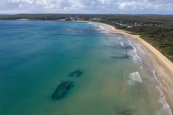 The coast near Currarong on the northern peninsula of Jervis Bay.