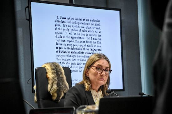 Premier Jacinta Allan at the Yoorrook Justice Commission hearings.