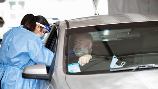 A drive-through COVID-19 clinic in Perth tests residents for the virus as part of the latest outbreak.