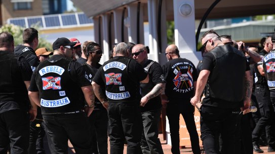 Rebels bikies members.