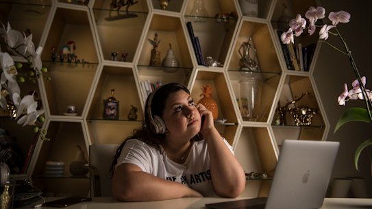 Celina Pereira watches ASMR videos every morning as a way to relax before her work day.