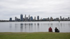 People observe social distancing rules along South Perth foreshore. Photos: Marta Pascual Juanola.