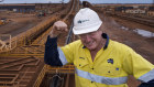 Andrew Forrest at Fortescue’s Iron Bridge mine in Port Hedland, WA.
