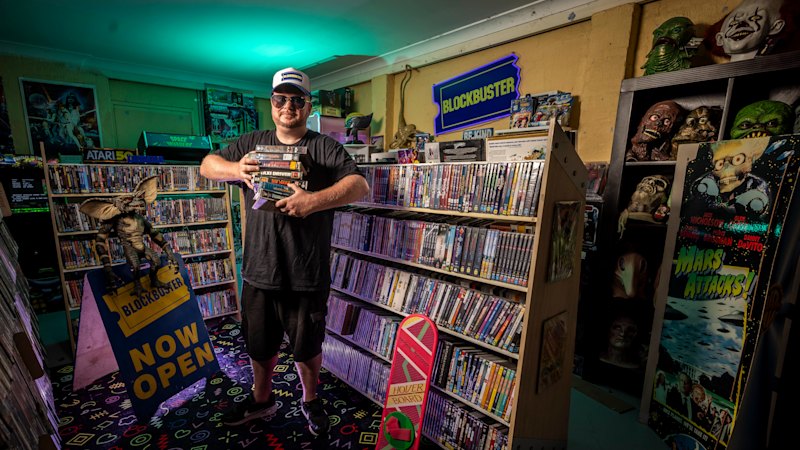 ‘Recapturing that magic’: The unassuming garage that’s become a replica Blockbuster video store