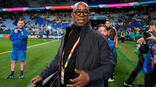 Ian Wright at Allianz Stadium watching England’s group-stage win over Denmark.