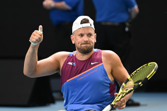 Dylan Alcott at the Australian Open this year.