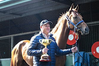 Trainer Danny O’Brien and 2019 Cup winner Vow And Declare.