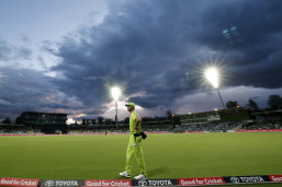 Ben Cutting hopes the weather passed by Manuka Oval.