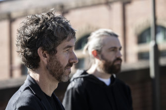 Mike Cannon-Brookes, right, and Scott Farquhar of Atlassian, have now declared they stand with Ukraine.