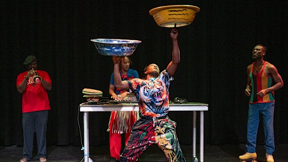 The Ghana Road Show performs at the launch. Their show is at Eternity Playhouse from September 2-6.