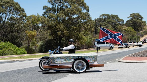 Rebels boss Nick Martin funeral procession making its way to Pinnaroo Valley Memorial Park.