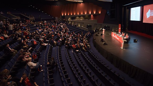 Unions walk out on Premier Mark McGowan ahead of his speech at the WA Labor State Conference on Saturday.